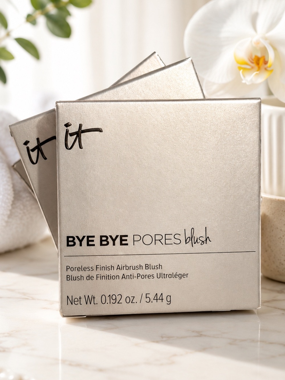 IT Cosmetics Bye Bye Pores Blush Bundle of 2 Natural Pink NIB Sealed!
